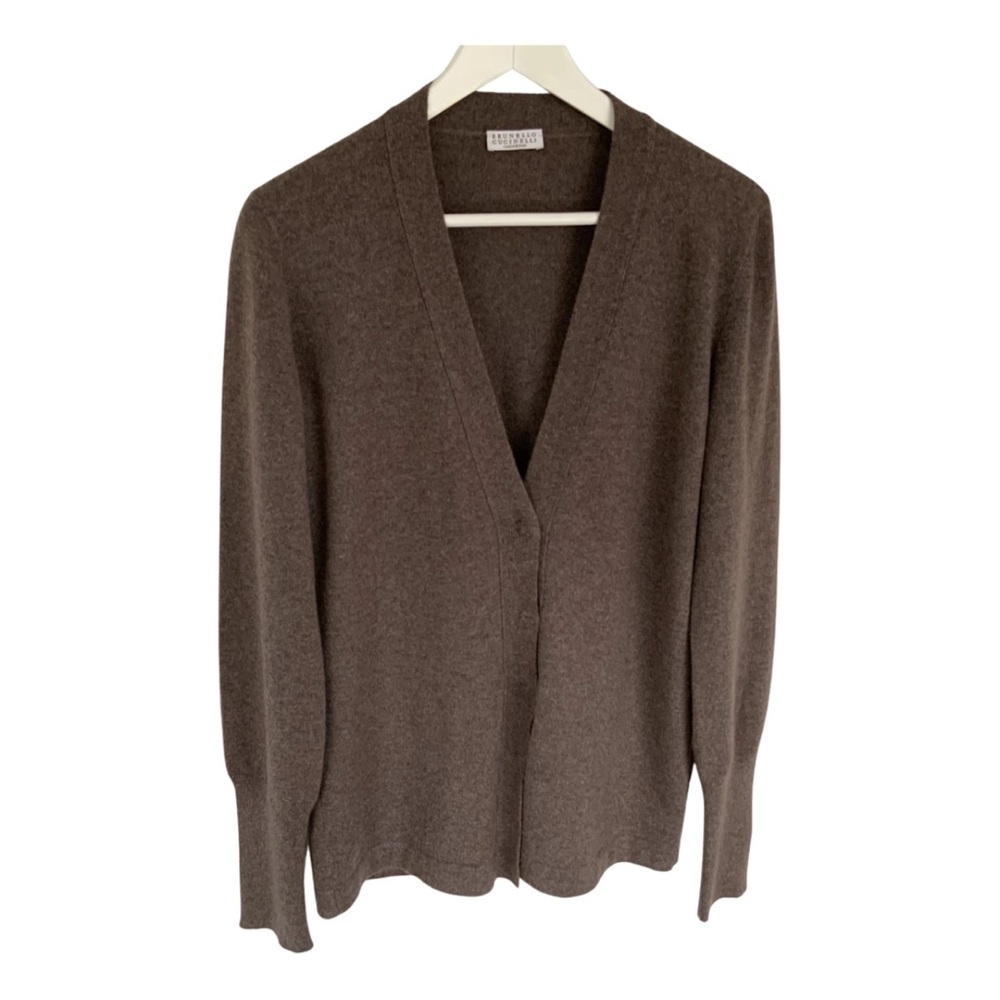 Brunello Cucinelli brown long cardigan - Cashmere